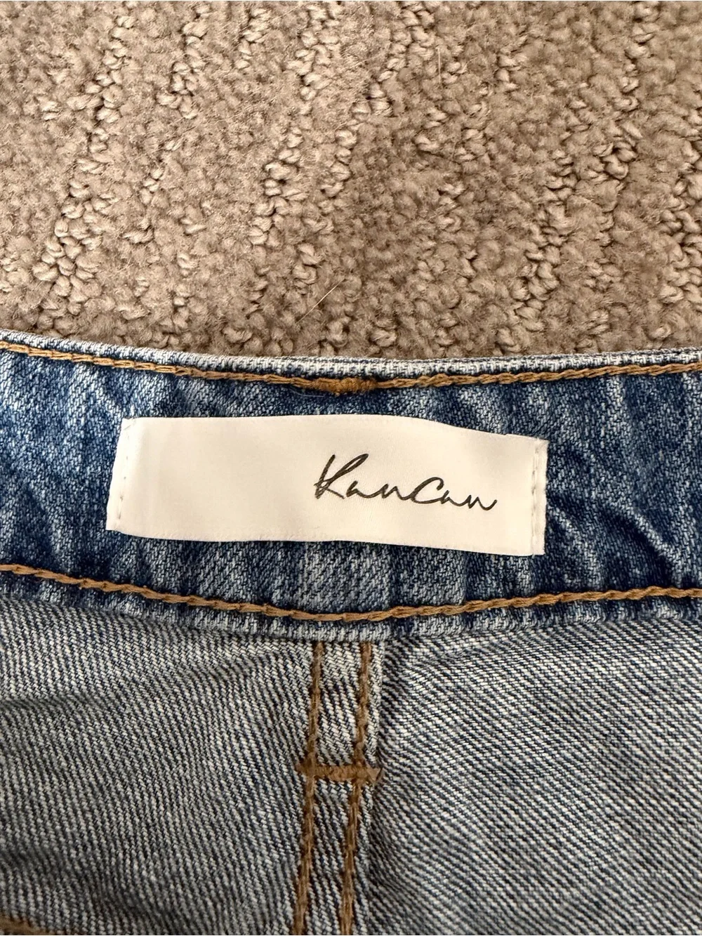 KanCan Distressed High Rise Jean Shorts, Size L